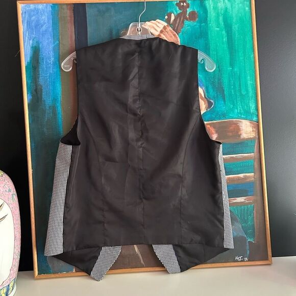 Mexx Black and White Houndstooth Vest M - Picture 7 of 15